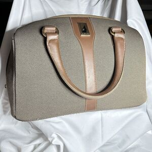 Vintage London Fog Brown Tan Satchel Carry-On Travel Zipper Closure Top Handle
